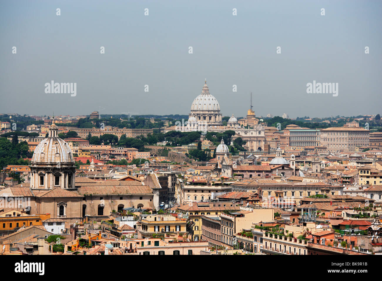 Vista su Roma con Piazza Venezia, Roma, Italia Foto Stock