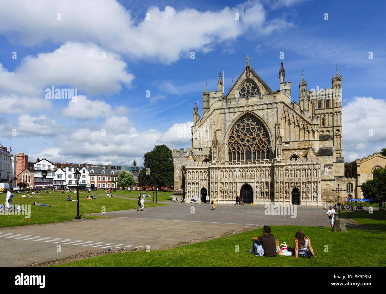 La Cattedrale di Exeter, Exeter Devon, Inghilterra, Regno Unito Foto Stock