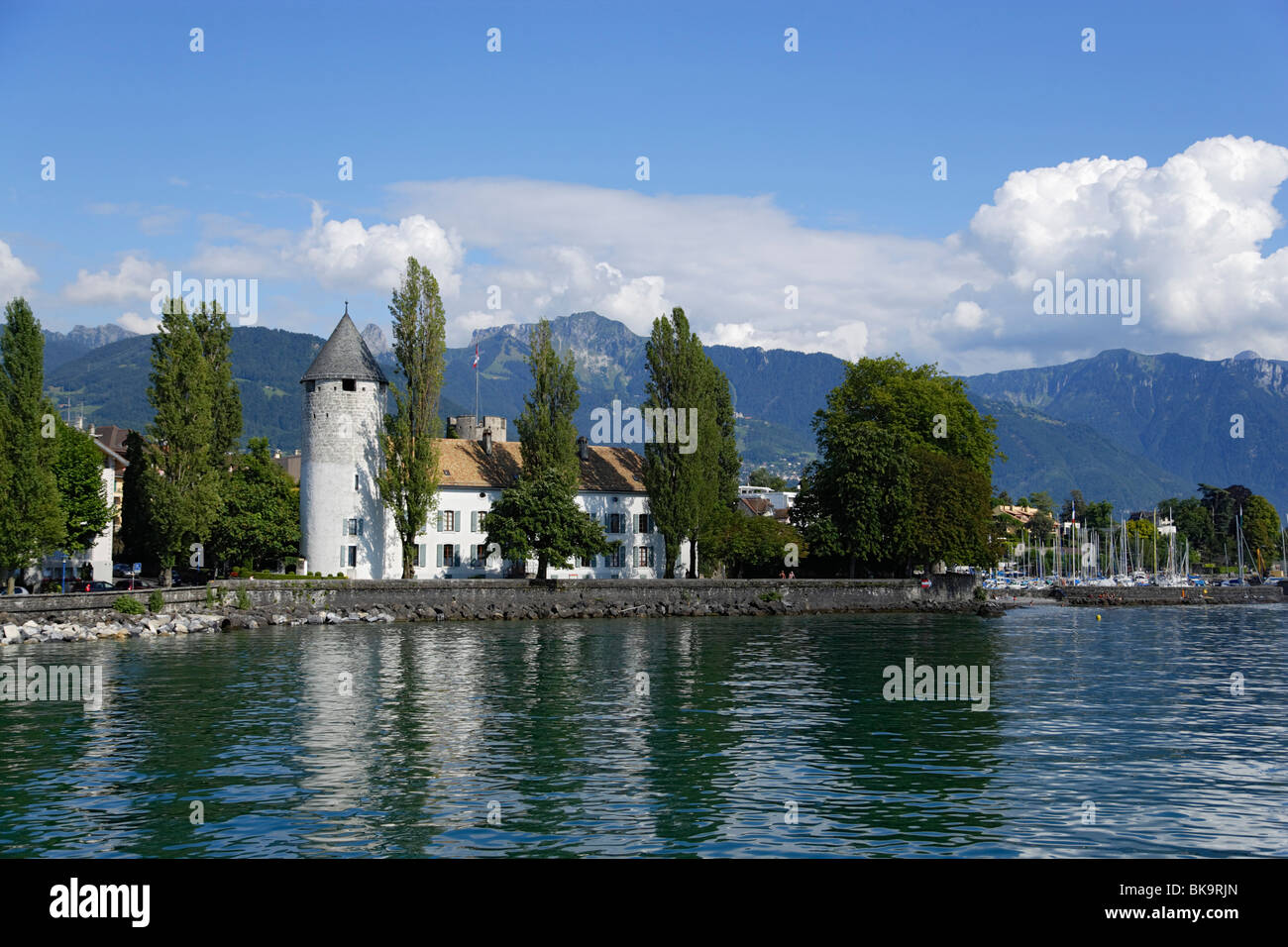 Chateau de La Tour de Peilz, Vevey, Canton Vaud, Svizzera Foto Stock