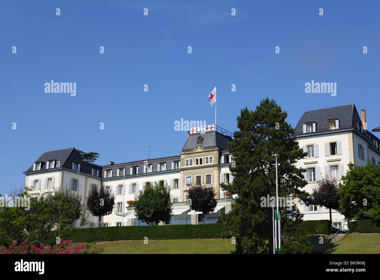 Sede del Comitato internazionale della Croce Rossa di Ginevra, il Cantone di Ginevra, Svizzera Foto Stock