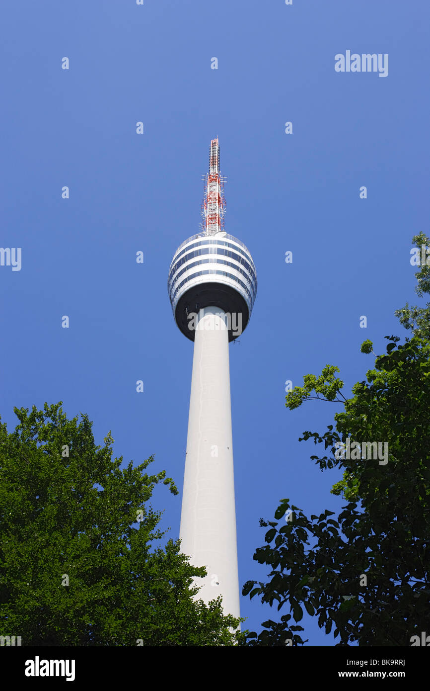 La torre della televisione di Stoccarda, Baden-Württemberg, Germania Foto Stock