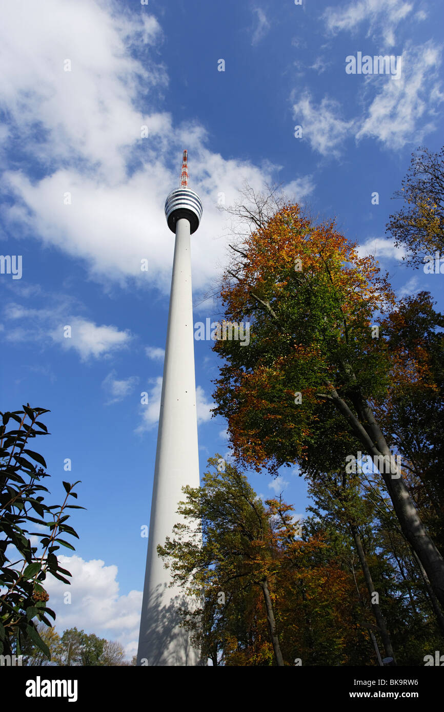 La torre della televisione di Stoccarda, Baden-Württemberg, Germania Foto Stock