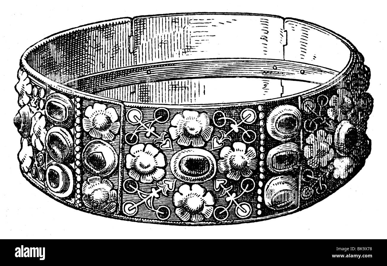 Il re longobardo s crown Foto Stock