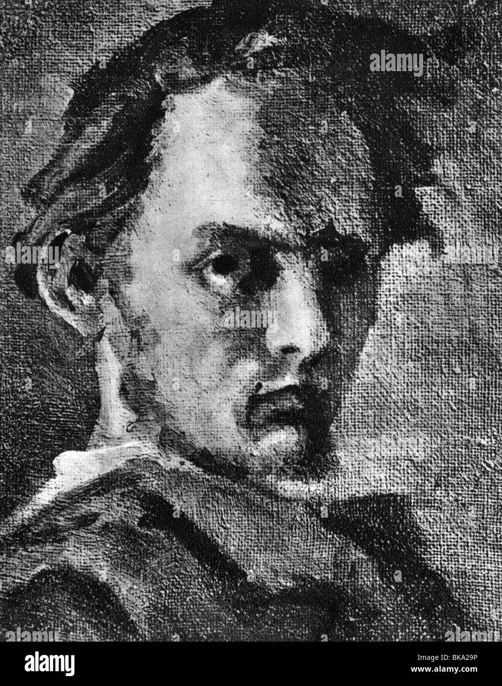 Gericault, Theodore, 26.9.1791 - 26.1.1824, artista francese (pittore), ritratto, autoritratto, , Foto Stock