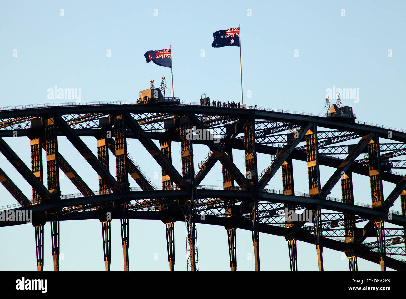 Sydney Harbour Bridge Climb a Sydney, Nuovo Galles del Sud, Australia Foto Stock