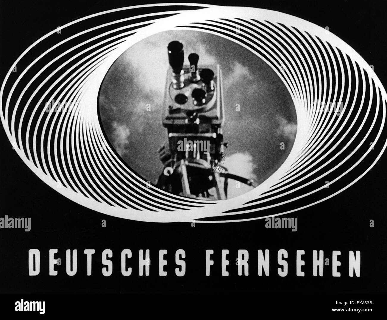 Trasmissione, televisione, logo broadcast della televisione tedesca (ZDF), 1950s, , Foto Stock