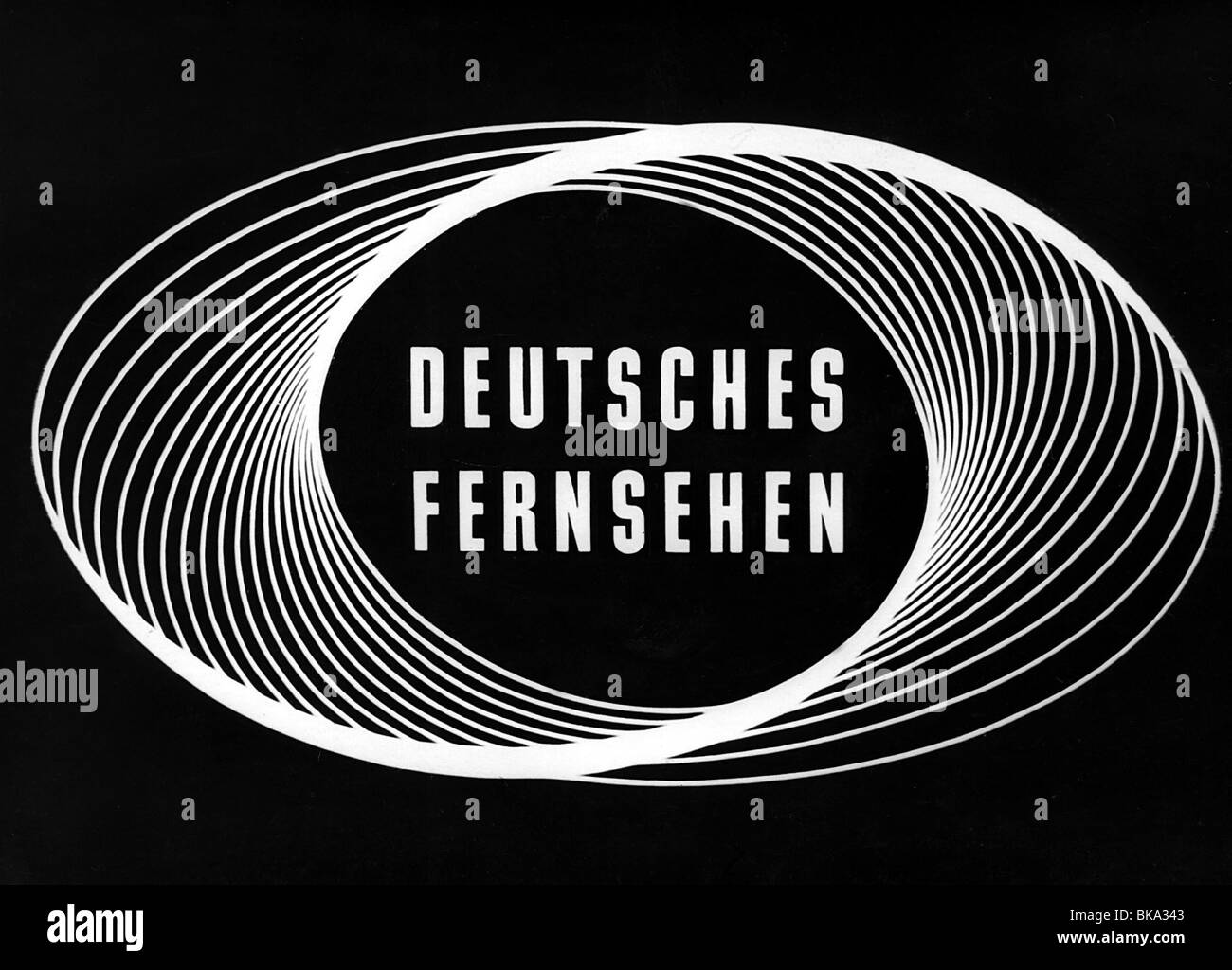 Trasmissione, televisione, logo broadcast della Prima televisione tedesca (ARD), 1950s, , Foto Stock