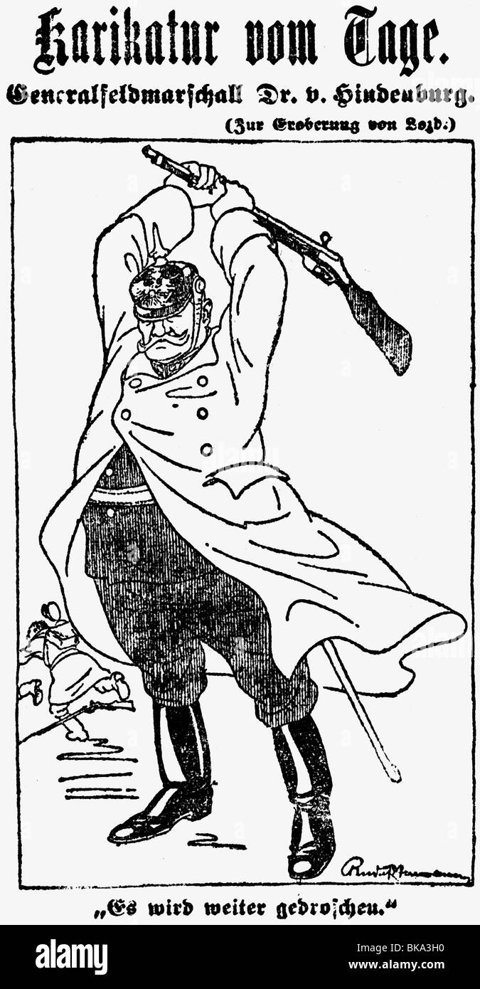 Hindenburg und Beneckendorff, Paul von, 2.10.1847 - , Foto Stock