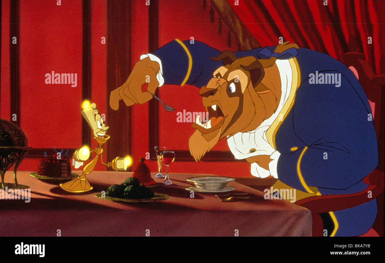 La bella e la Bestia (ANI - 1991) Credito animati Disney BAB 025 Foto Stock