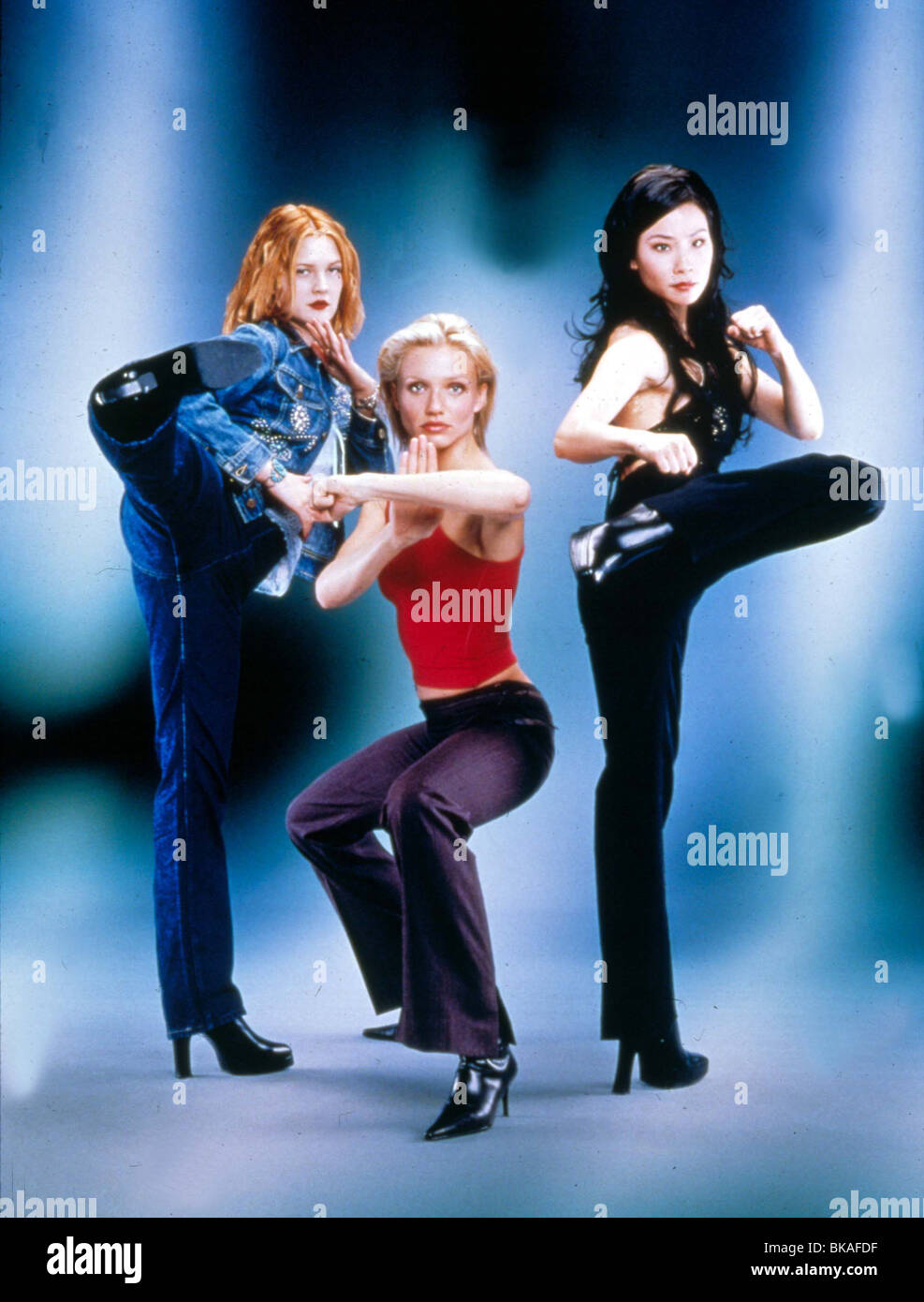 CHARLIE'S ANGELS (2000) Drew Barrymore, Cameron Diaz, Lucy Liu CHEL 115 Foto Stock