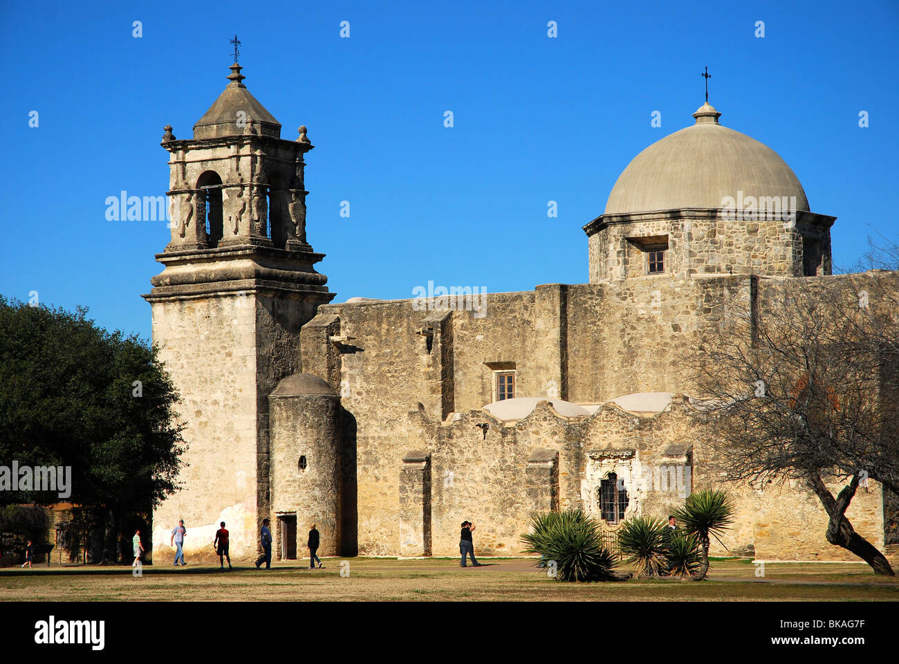 La missione di San Jose, San Antonio, Texas, Stati Uniti d'America Foto Stock