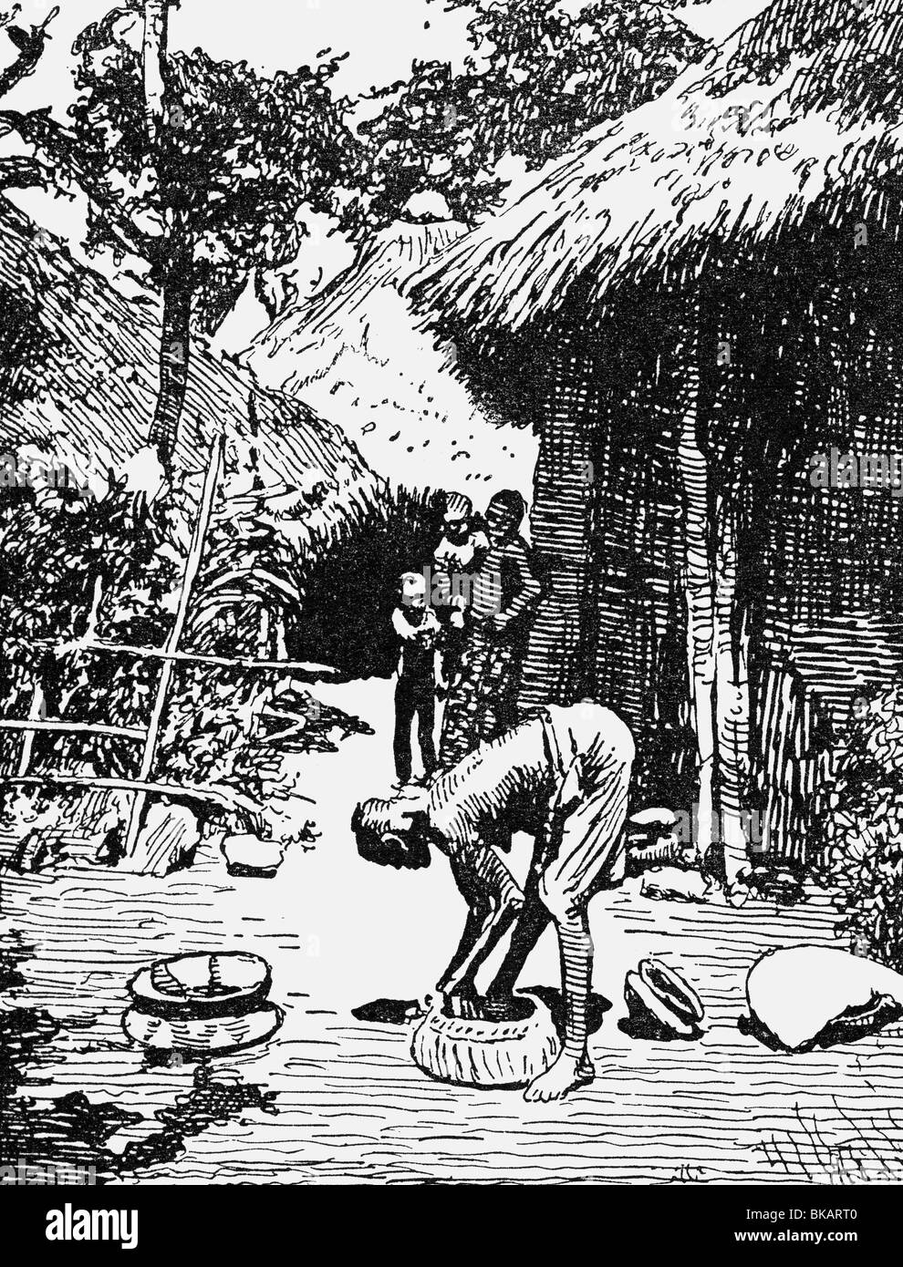 Geografia / viaggio, Togo persone, vasaio, disegno dopo fotografia di Paul Mueller, circa 1890, Foto Stock