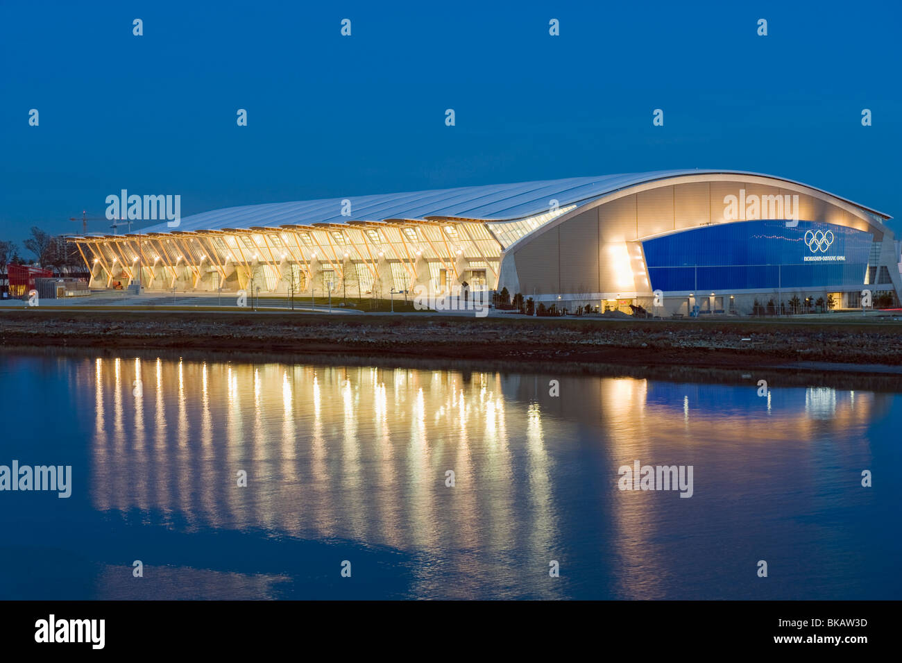 Richmond velocità ovale pattinaggio sul ghiaccio Venue olimpiche Richmond Vancouver British Columbia Canada Foto Stock