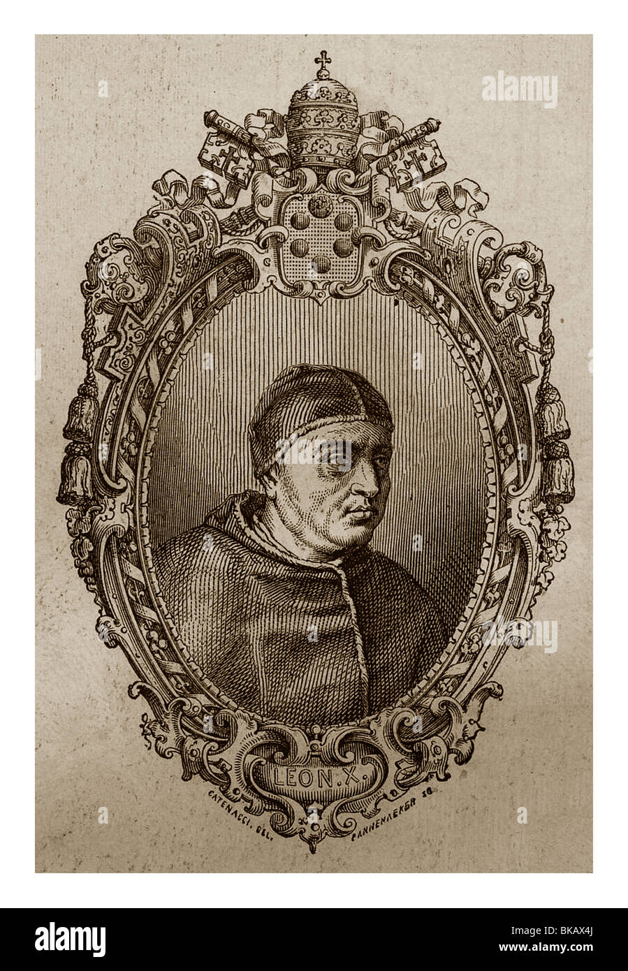 Leone X, nato Giovanni de' Medici (1475-1521): Papa dal 1513 al 1521. Foto Stock