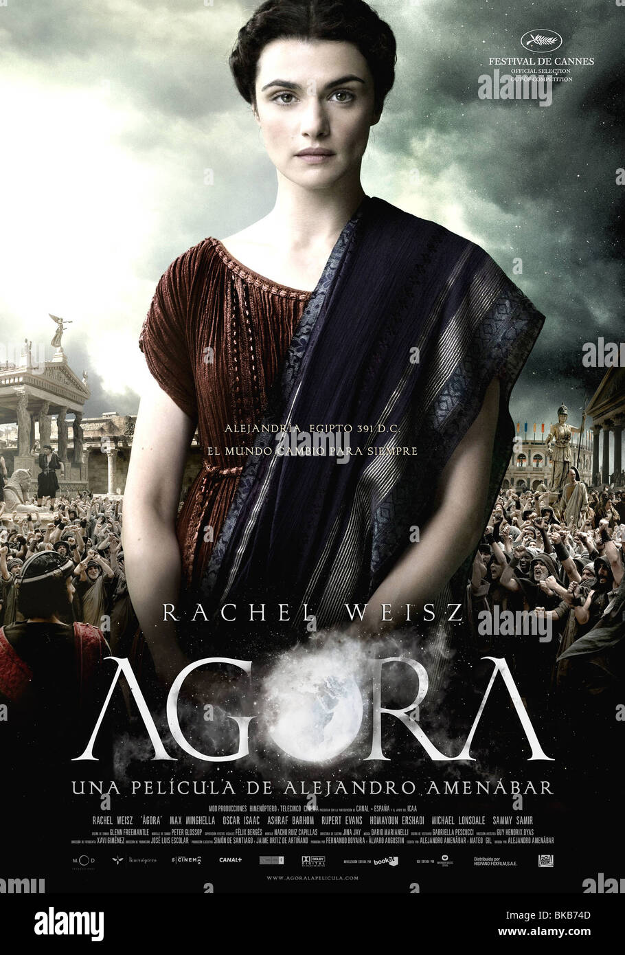 Agorà Anno : 2009 Direttore : Alejandro Amenábar Rachel Weisz film poster (Sp) Foto Stock