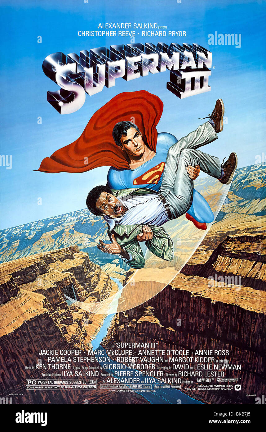 Superman 3 Anno : 1983 Direttore : Richard Lester poster (USA) Foto Stock