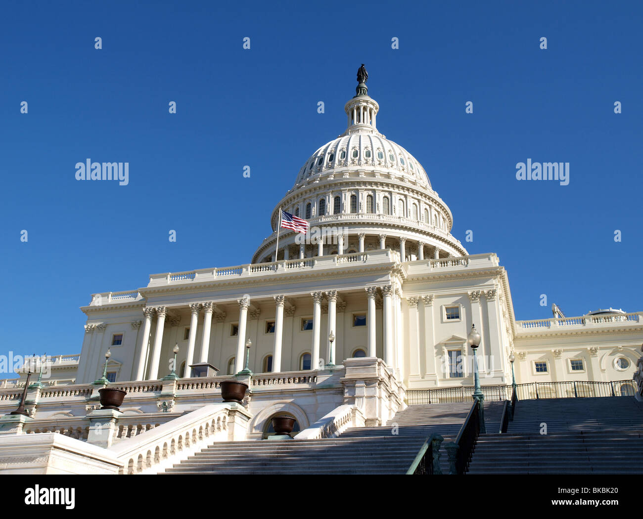 Mattina di sole in gli Stati Uniti Campidoglio di Washington DC. Foto Stock