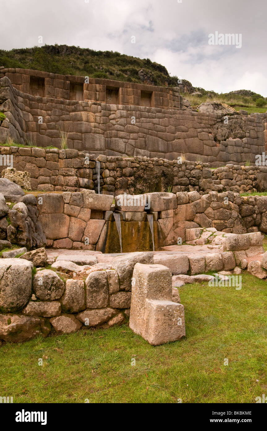 Tambomachay sito Inca vicino a Cusco, Perù Foto Stock