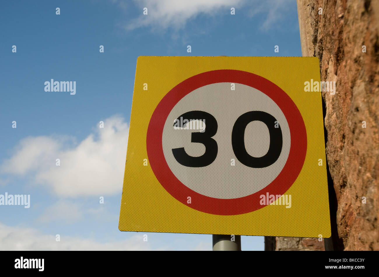 30 MPH segno di velocità Foto Stock