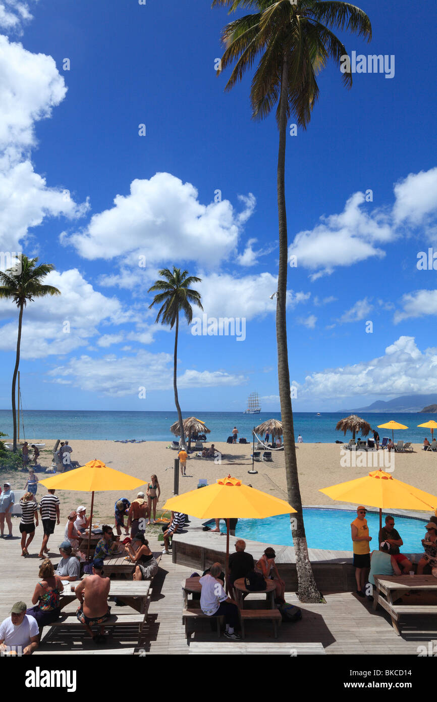 "Coconut Grove' Ristorante in Nevis Caraibi Foto Stock