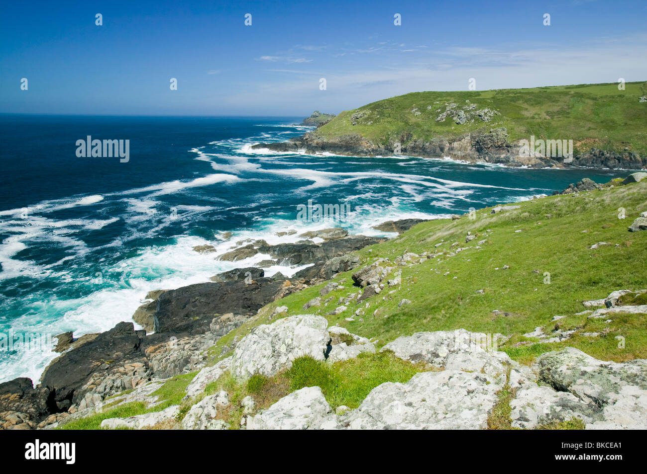 Paesaggi costieri nei pressi di Zennor in Cornwall Regno Unito Foto Stock