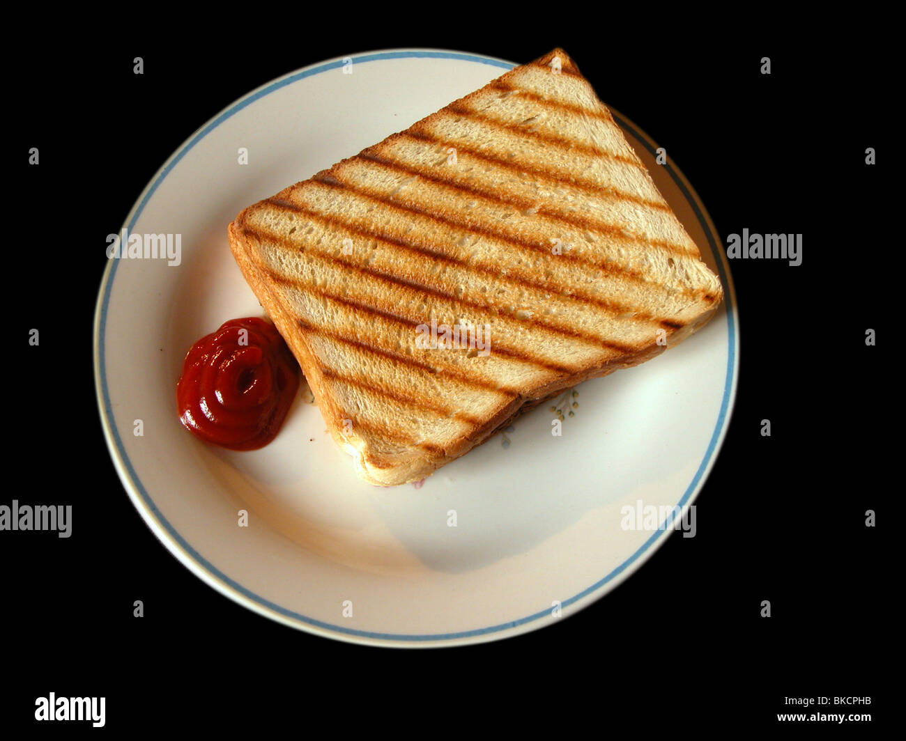 Prosciutto Formaggio Toast Foto Stock