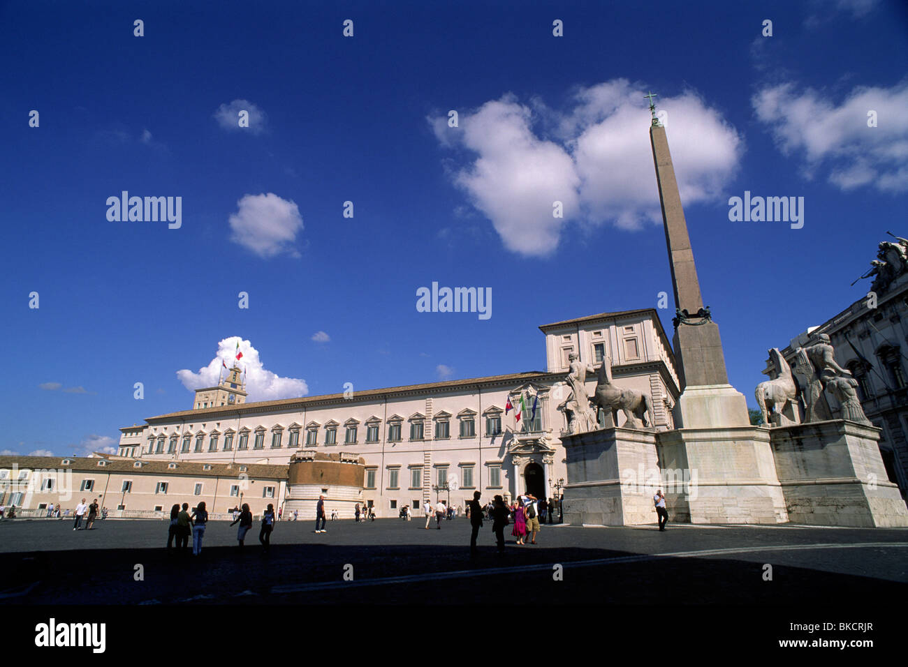 Italia, Roma, Fontana di Monte Cavallo e Palazzo del Quirinale, Palazzo del Quirinale Foto Stock