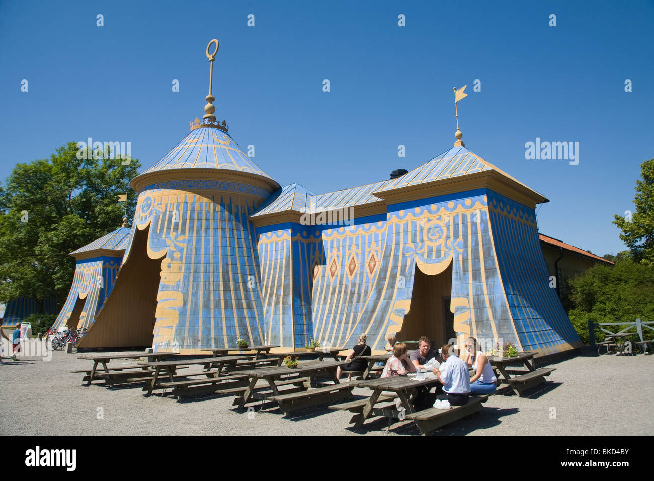 Il rame tende in Haga Park fuori Stoccolma Svezia Foto Stock