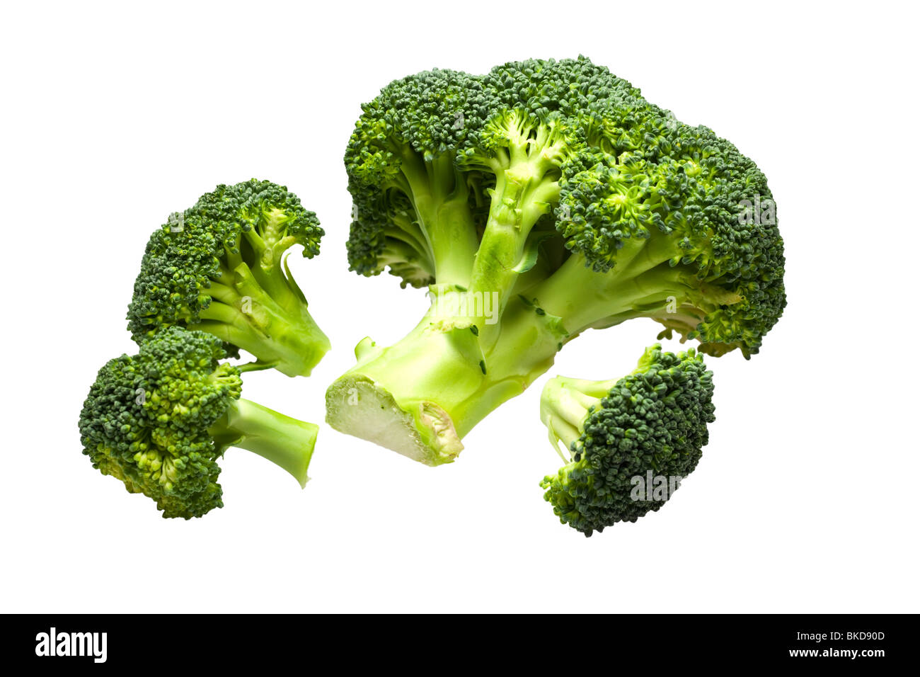 Broccoli su bianco Foto Stock