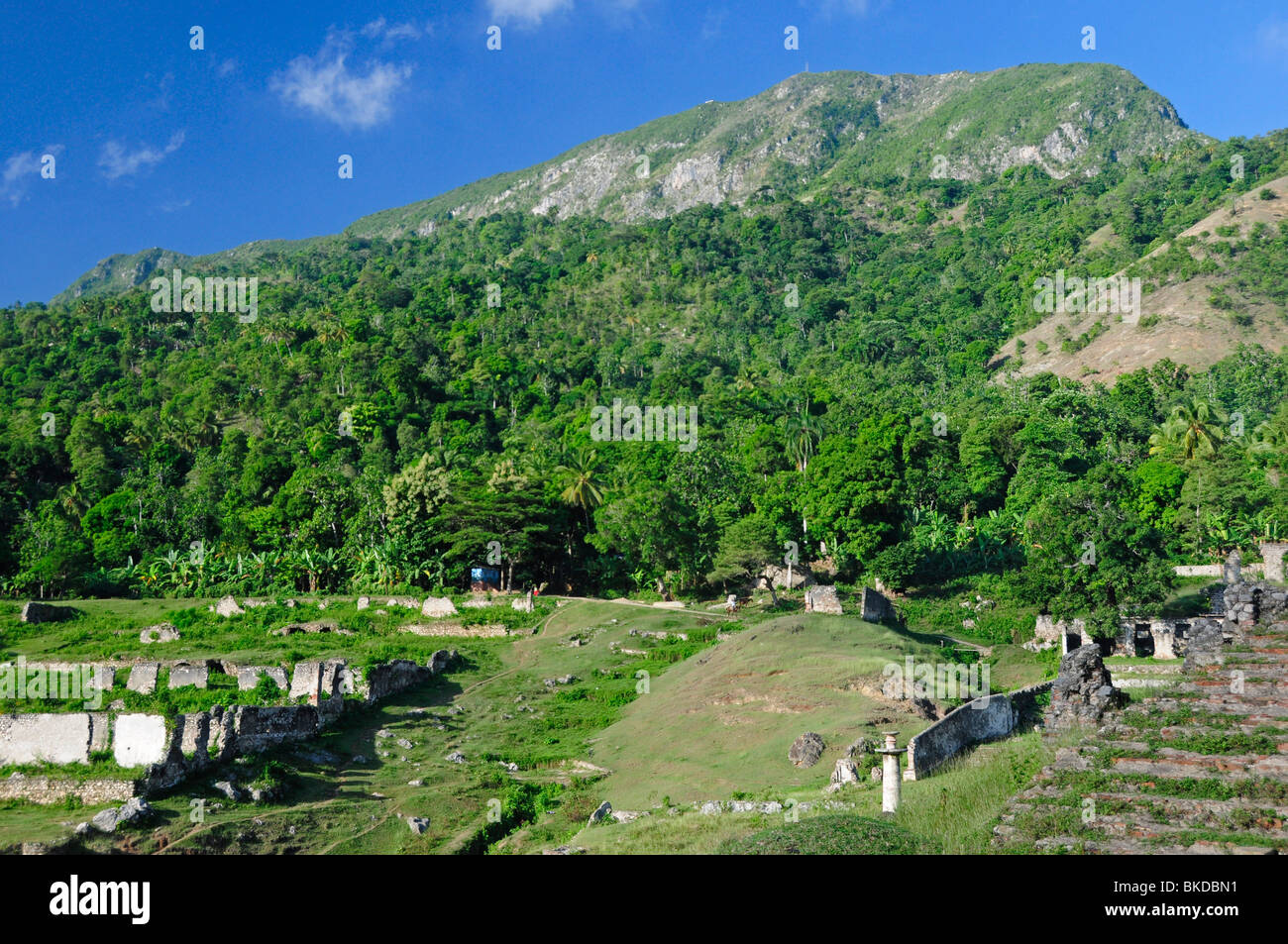Rovine di Sans Souci Palace, Milot, nord di Haiti Foto Stock