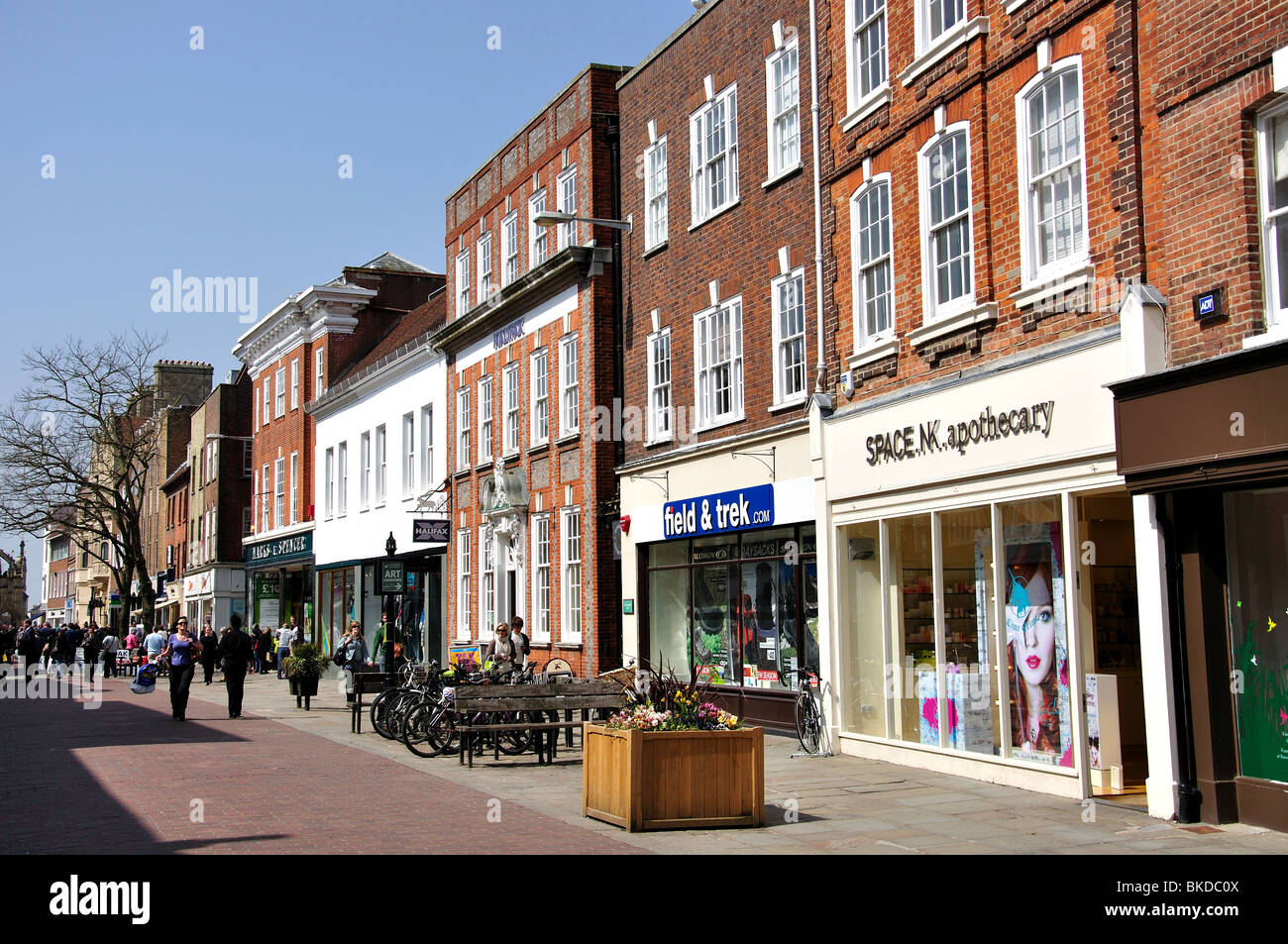 East Street, Chichester, West Sussex, in Inghilterra, Regno Unito Foto Stock