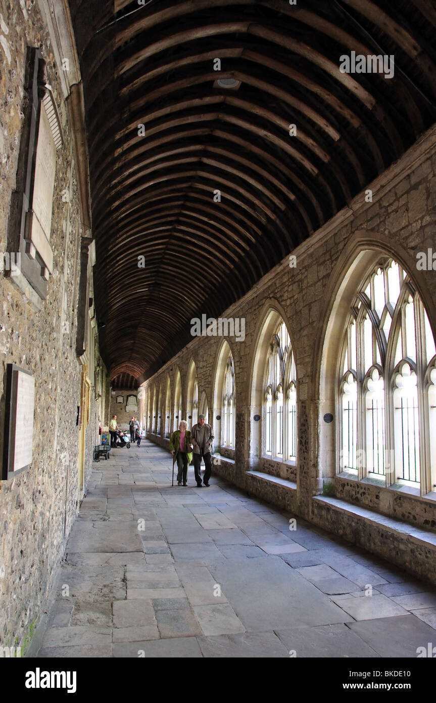 I Chiostri, Chichester Cathedral, Chichester, West Sussex, in Inghilterra, Regno Unito Foto Stock