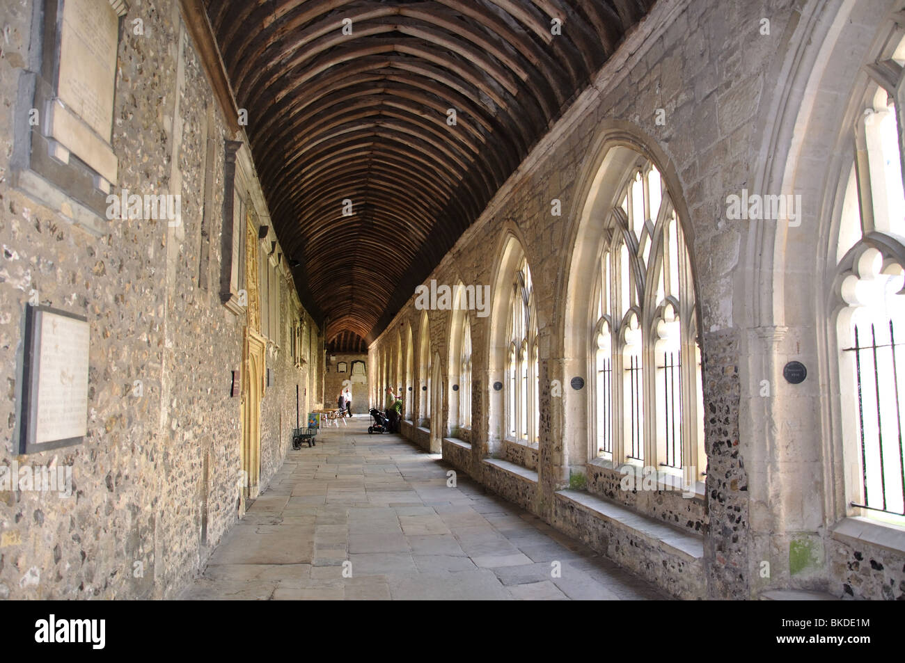 I Chiostri, Chichester Cathedral, Chichester, West Sussex, in Inghilterra, Regno Unito Foto Stock