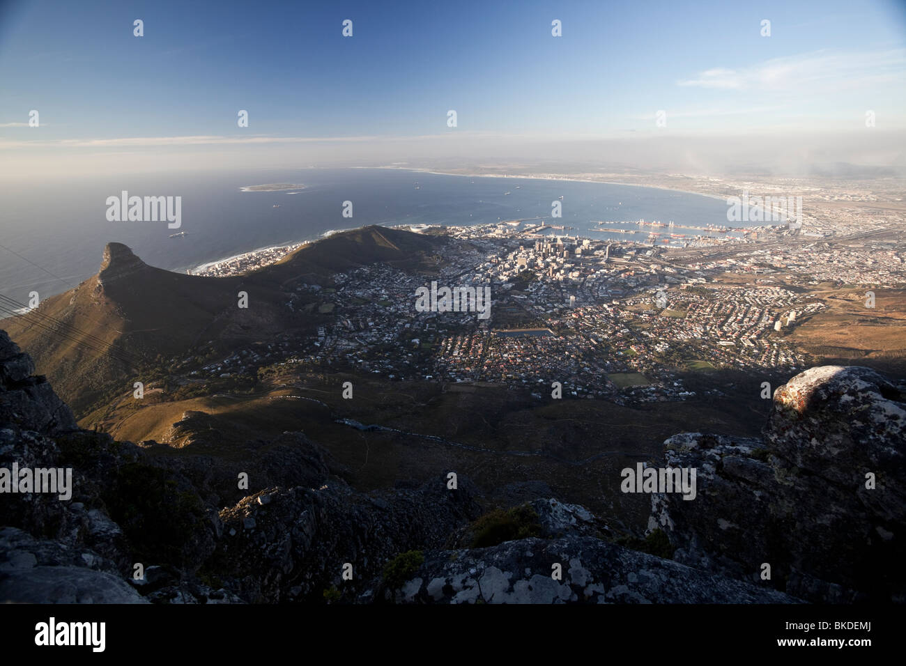 Capetown da notte, Sud Africa Foto Stock