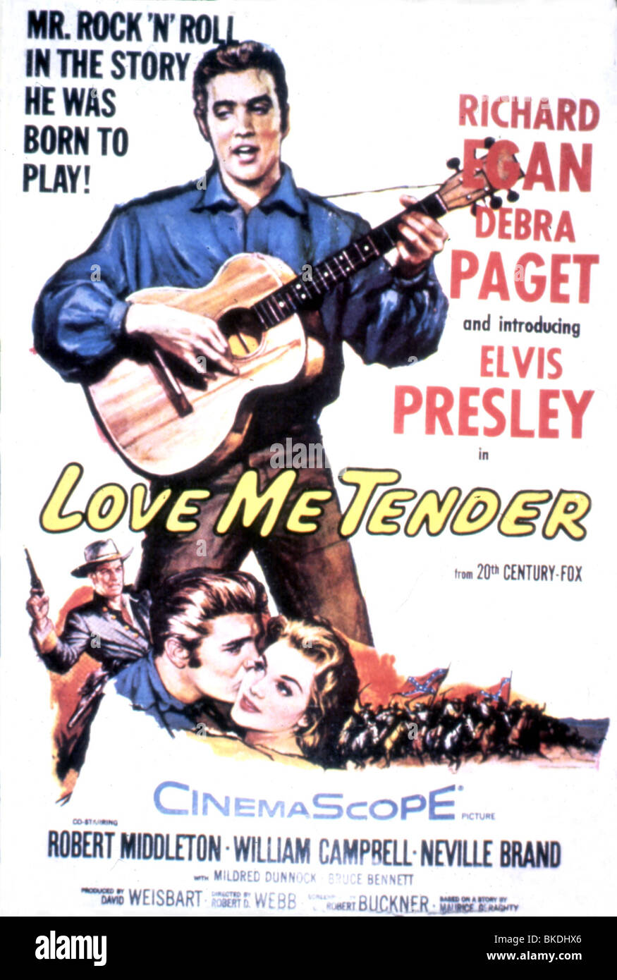 LOVE ME TENDER POSTER -1956 Foto Stock
