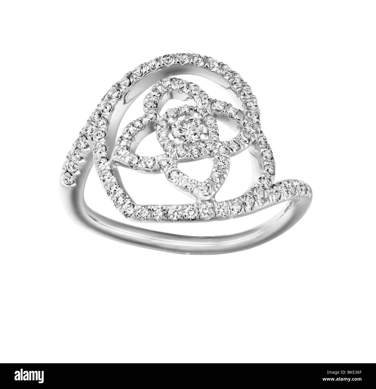 Fiore anello di design Foto Stock