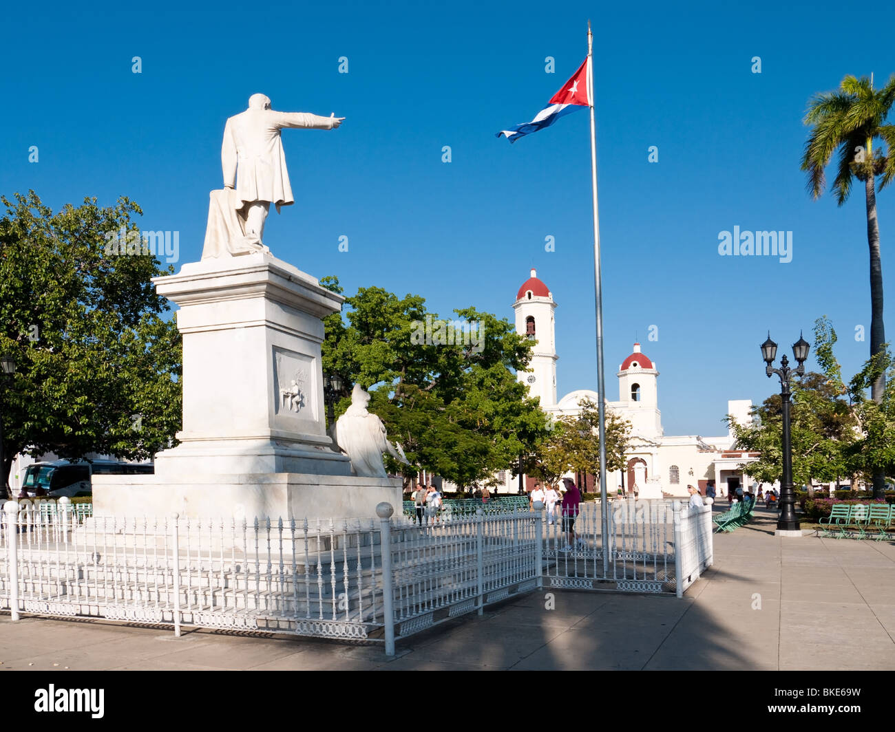 Monumento a Jose Marti nel Parque Josi Marti, Cienfuegos, Cuba Foto Stock