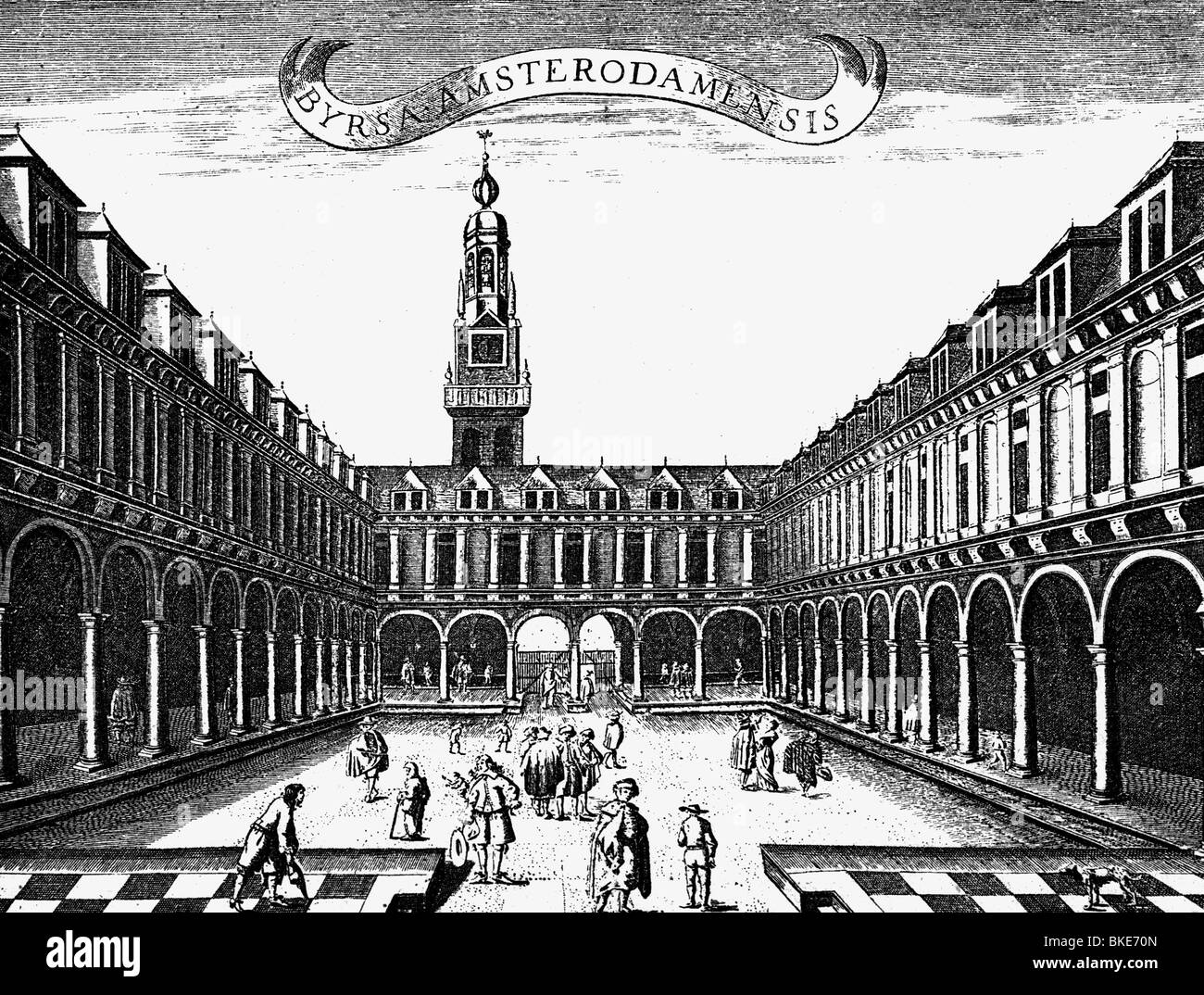 Geografia / viaggi, Paesi Bassi, Amsterdam, Borsa, costruito 1608 - 1611, l'artista del diritto d'autore non deve essere cancellata Foto Stock