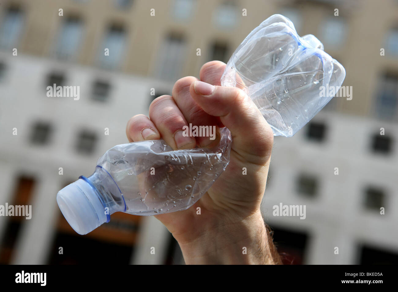 Il riciclaggio, bottiglia, plastica, inquinamento, ecologia Foto Stock
