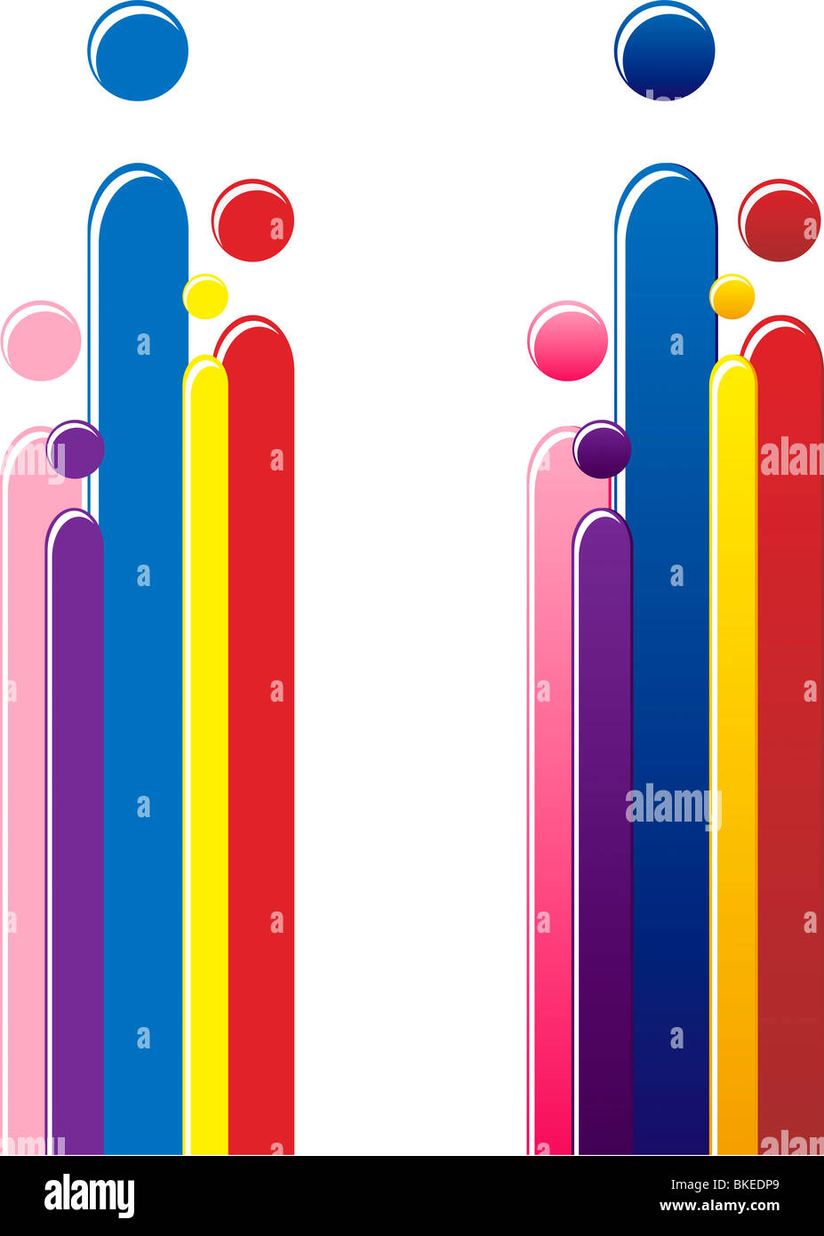 Barre colorate con effetto lucido per voi da utilizzare e modificare Foto Stock