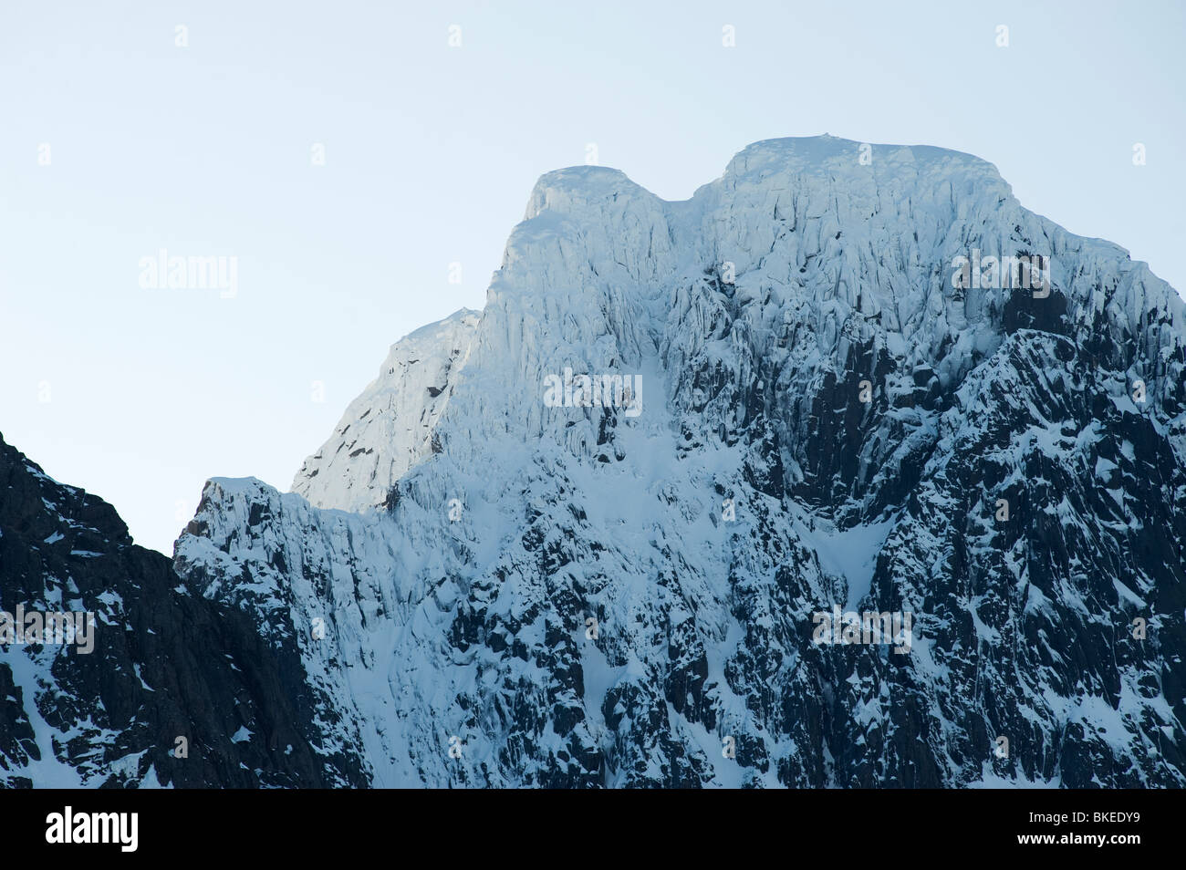 Picco di montagna Lofoten, Norvegia Foto Stock