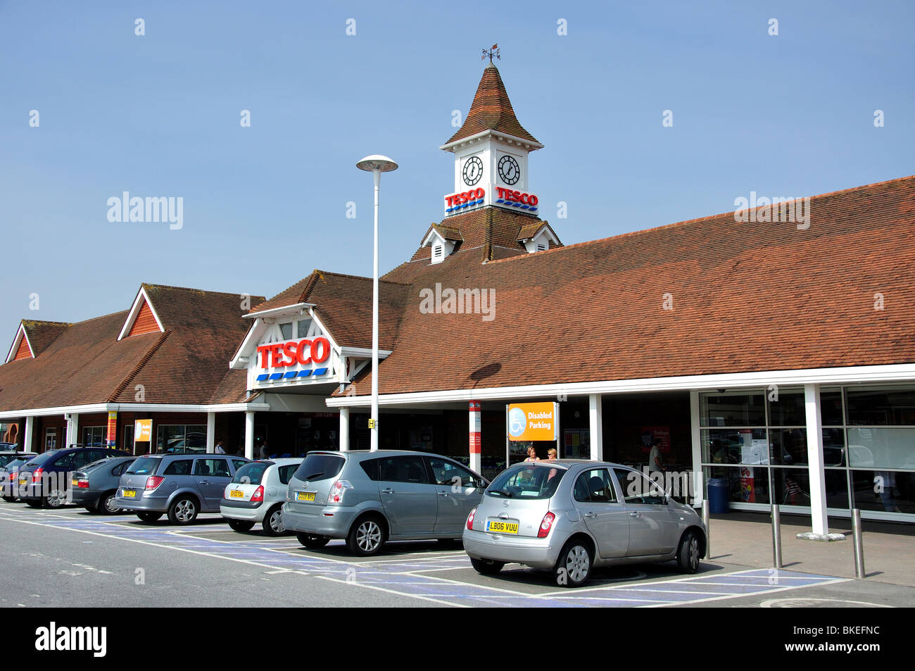 Supermercato Tesco, Burgess Hill, West Sussex, in Inghilterra, Regno Unito Foto Stock