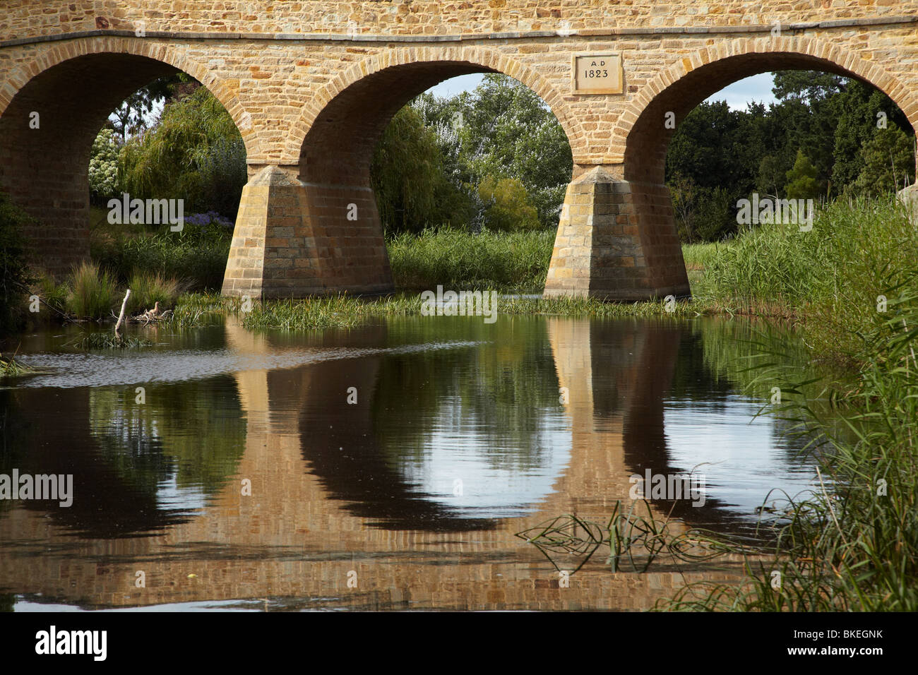 Historic Richmond Bridge (Australia il ponte più antico), Richmond, Tasmania, Australia Foto Stock