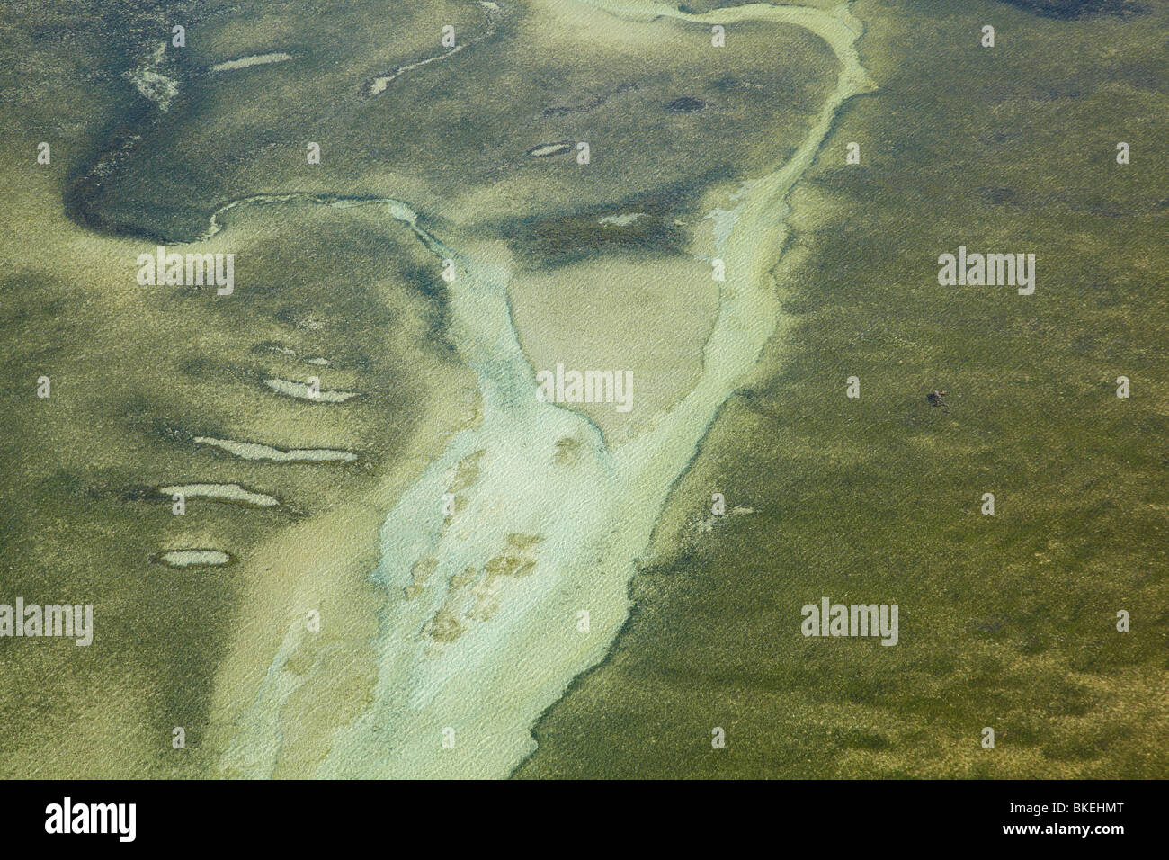 I modelli in estuario, Sawyer Bay, vicino a Stanley, Northwest Tasmania, Australia - aerial Foto Stock