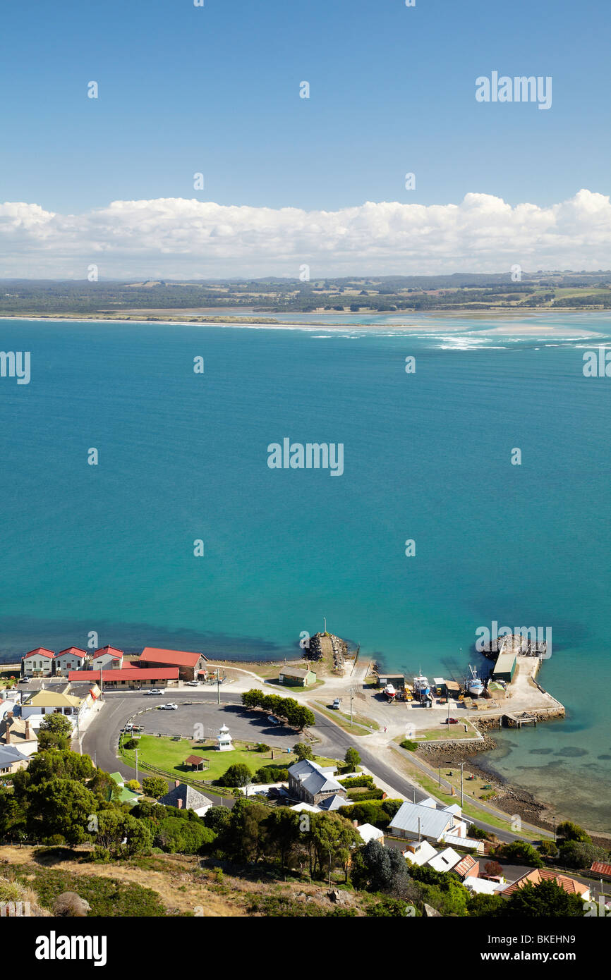 Sawyer Bay e Stanley, visto dal dado, testa circolare, Northwest Tasmania, Australia Foto Stock