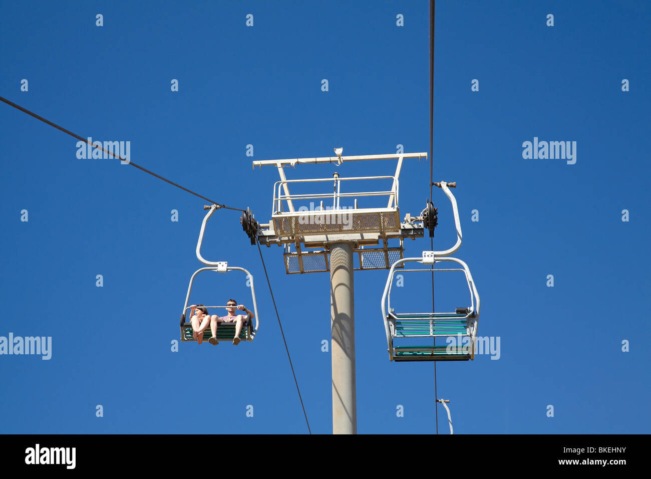 Seggiovia fino al dado a testa circolare, Stanley, Northwest Tasmania, Australia Foto Stock