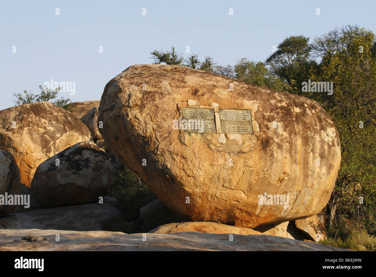 Kruger compresse memorial rock, Kruger National Park, Sud Africa Foto Stock