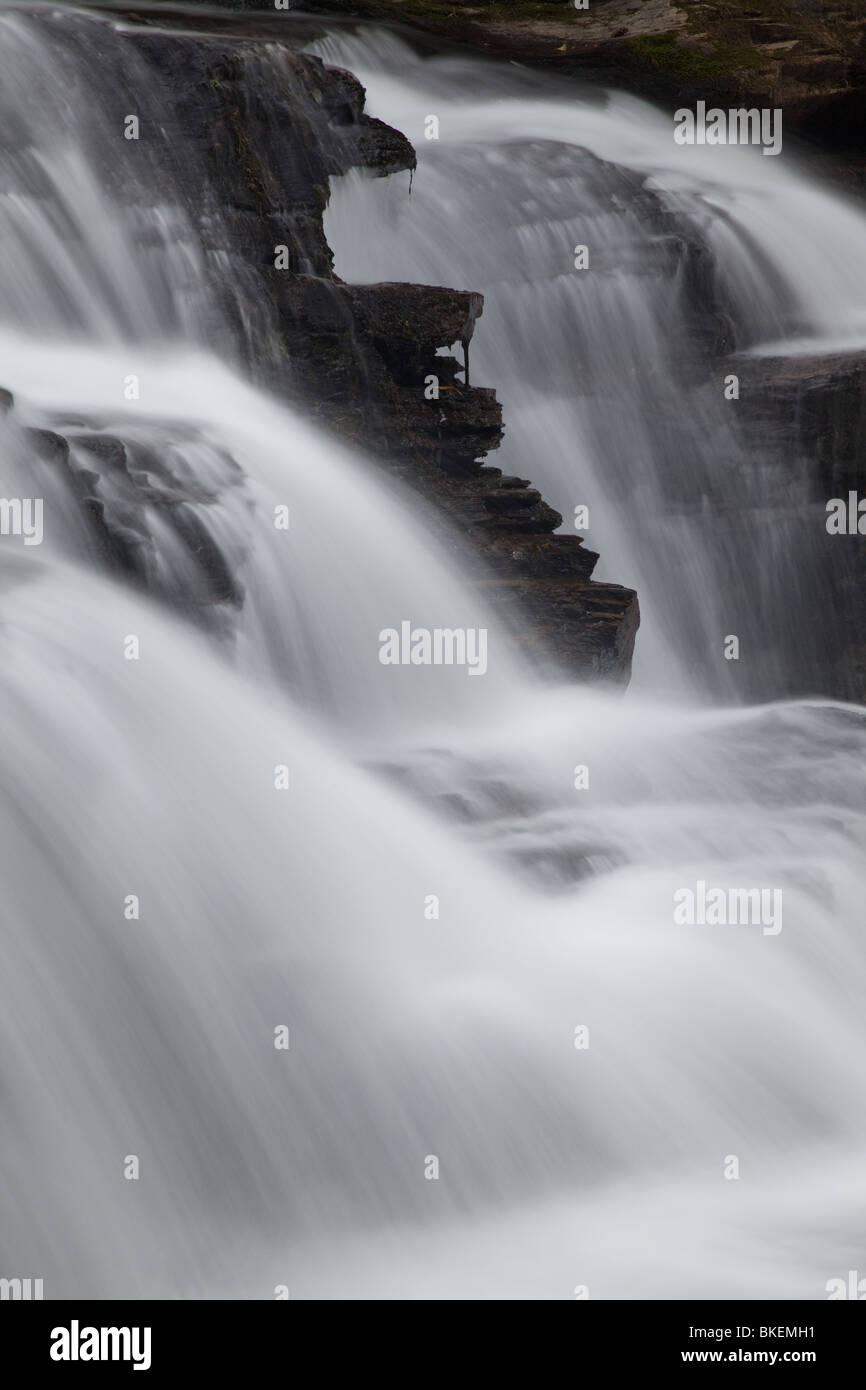 Fiume Chauga si restringe, Fiume Chauga Scenic Area, Andrews Pickens Ranger District, Sumter National Forest, Carolina del Sud Foto Stock