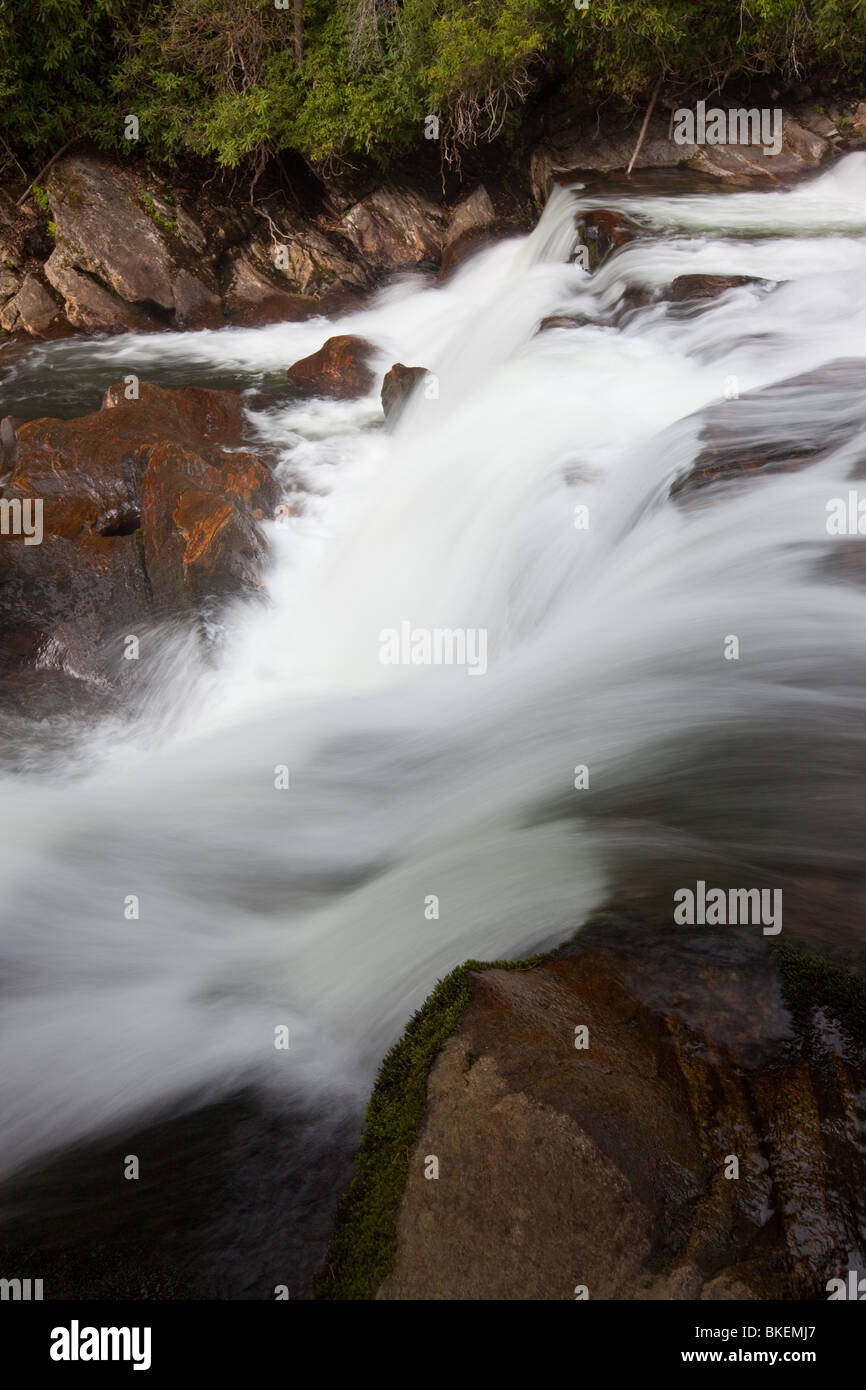 Big Bend cade, Fiume Chattooga, Chattooga Wild & Scenic River, Sumter National Forest, Carolina del Sud Foto Stock