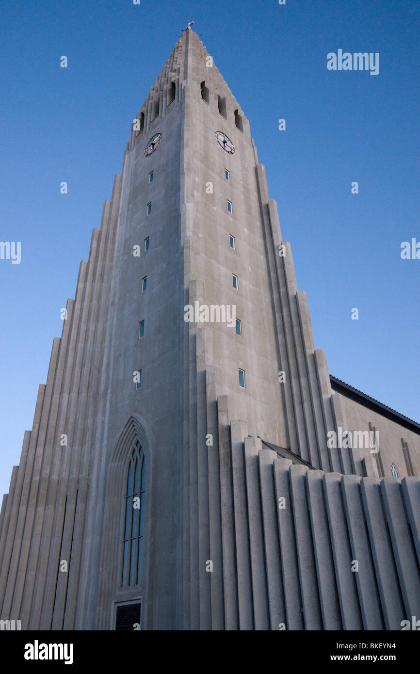 Hallgrimskirkja Islanda Reykjavik Foto Stock